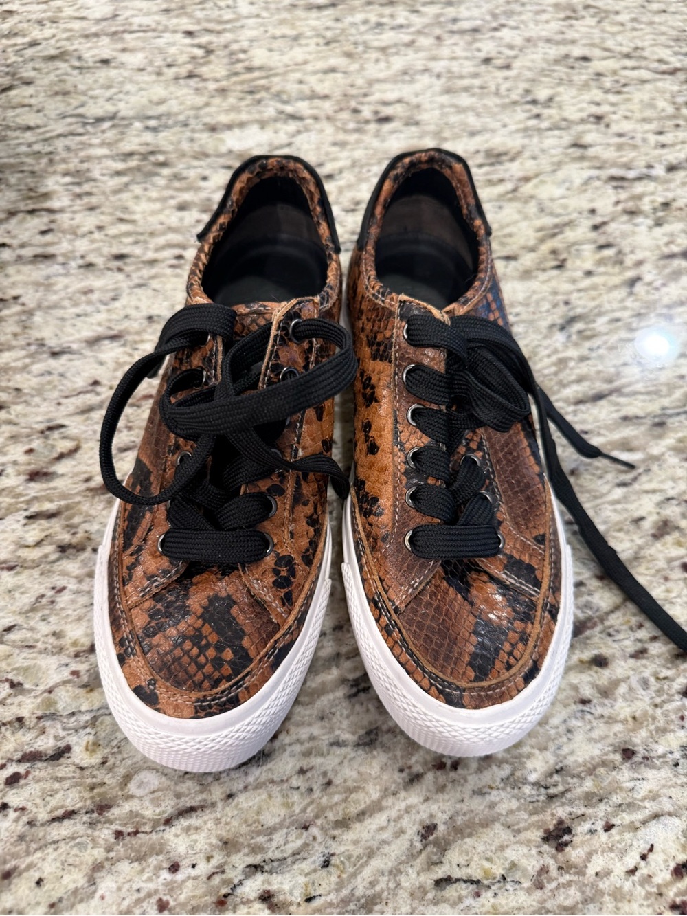 New, Never Worn Rag & Bone Snakeskin Platform Sneakers Size 36